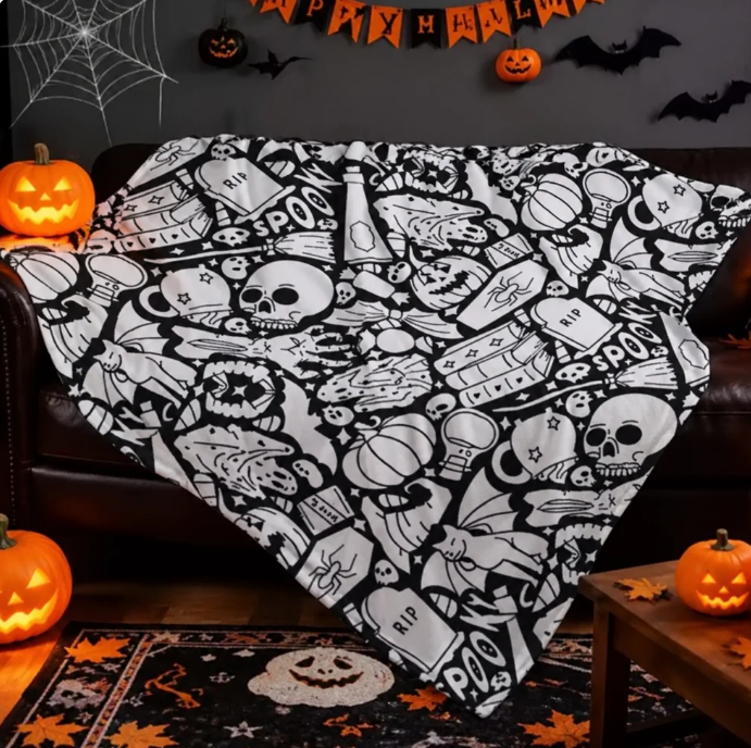 Halloween Coloring Blanket